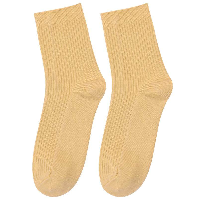 秋冬季纯色中筒不掉色纯棉休闲女袜 飘妮希短袜/打底袜/丝袜/美腿袜