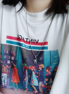 韩版宇航员项链情侣配饰