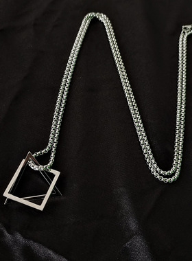 欧美几何钛钢项链男女潮饰