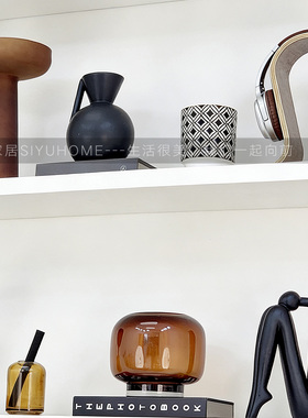 样板间客厅书房桌面几何装饰摆件