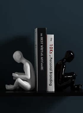 看书艺术风办公室桌面家居装饰