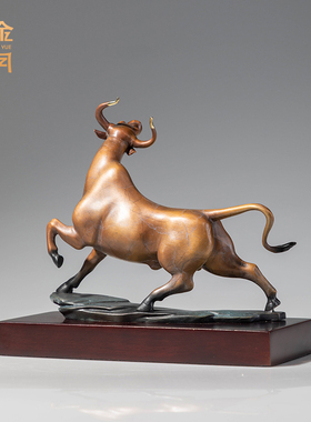 扭转乾坤电视柜桌面乔迁开业铜牛