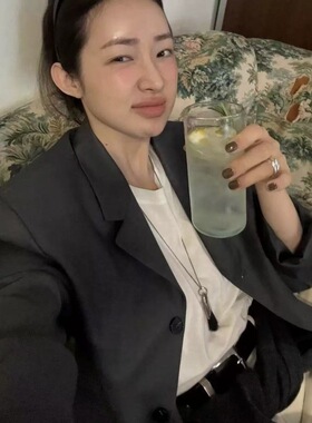 韩国车静媛同款毛刷流苏吊坠项链