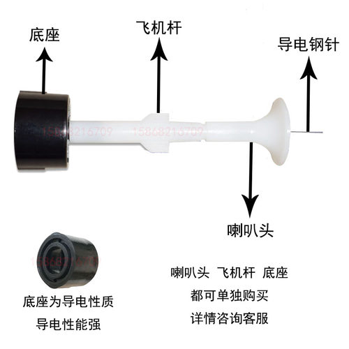 原装kci枪头静电喷枪配件电极座喷涂机喷塑机正品放电针导电座 - 图2