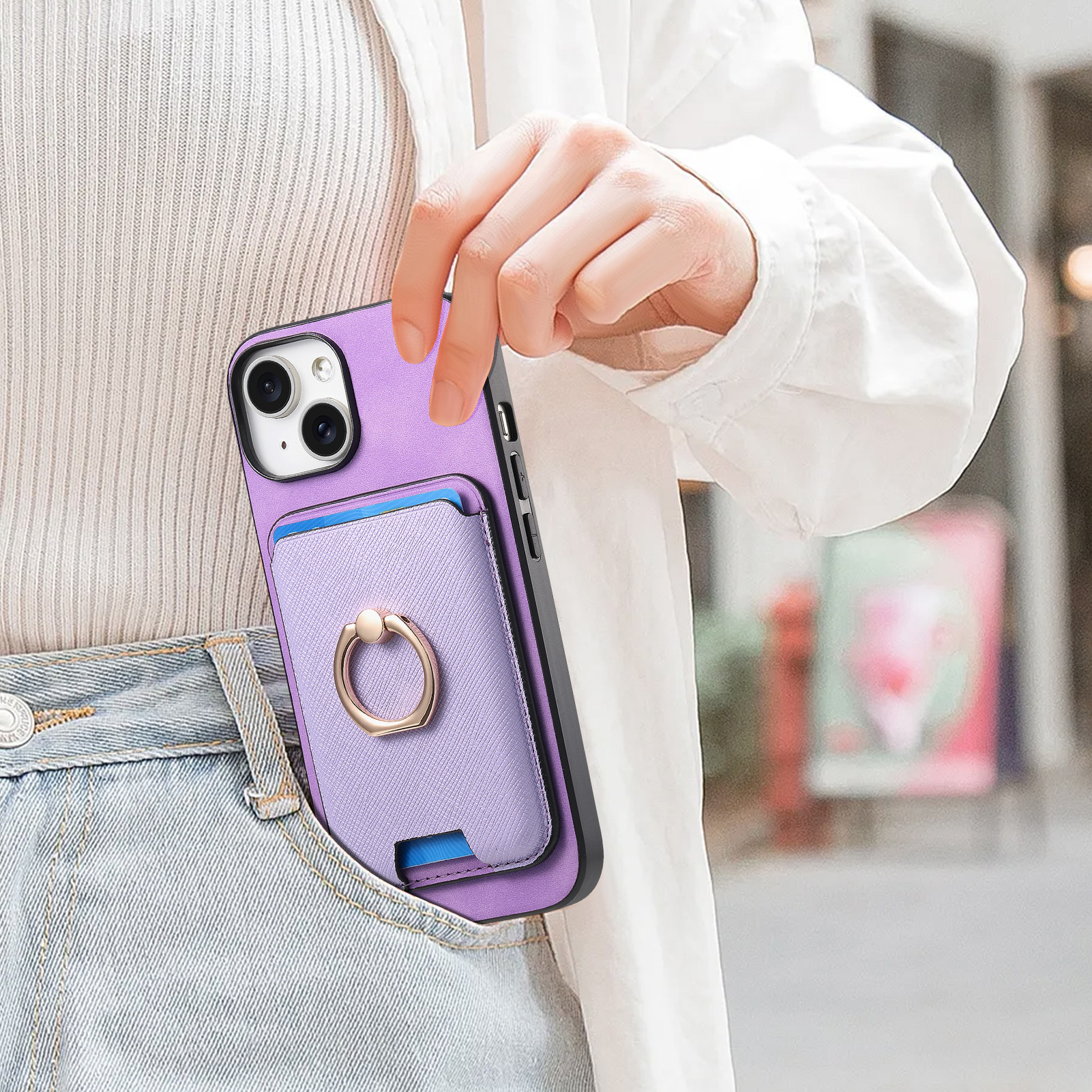 苹果16磁吸卡包适用于iphone17手机壳支架苹果15promax卡套13卡夹12放卡14卡槽指环扣magSafe钱包手机套17air