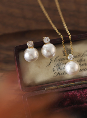 法式经典百搭珍珠吊坠项链