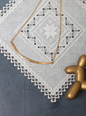 微笑锁骨链钛钢莫比乌斯弧线弯曲