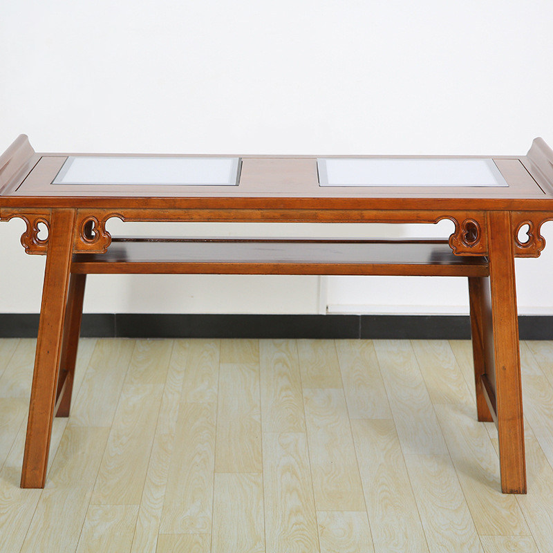 定制书法临摹桌仿古练字台拷贝桌中式国学桌书画桌实木培训班课桌,淘宝优惠券,粉丝福利购,淘宝优惠卷