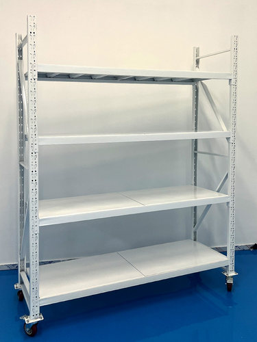 成洁移动货架带轮置物架多层铁货架仓储仓库展示架库房家用储物架 - 图3