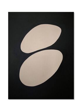北欧极简几何色块客厅装饰画