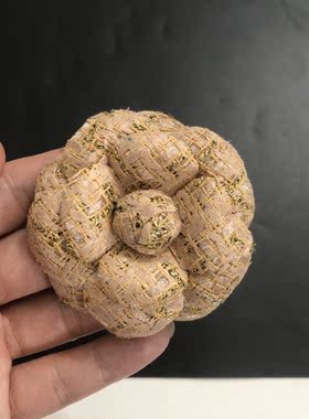全6.6cm新款高档小香风山茶花女单真皮鞋圆形花装饰品胸针发夹款