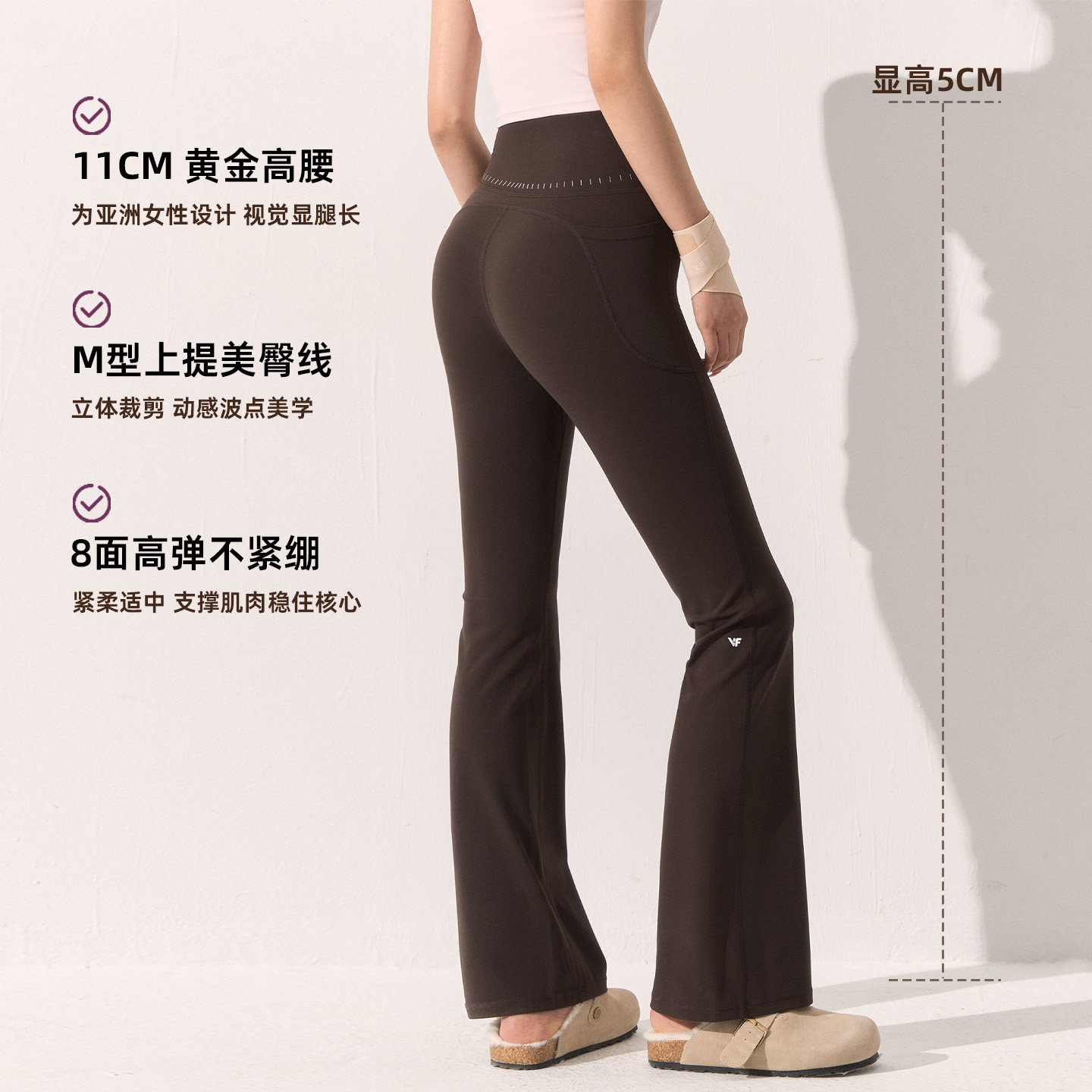 DCW微喇瑜伽裤女健身带口袋修身显瘦紫色普拉提训练运动紧身长裤,淘宝优惠券,粉丝福利购,淘宝优惠卷