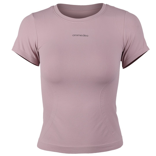 dcw健身上衣女弹力紧身运动短袖t恤修身透气跑步训练瑜伽服T恤夏