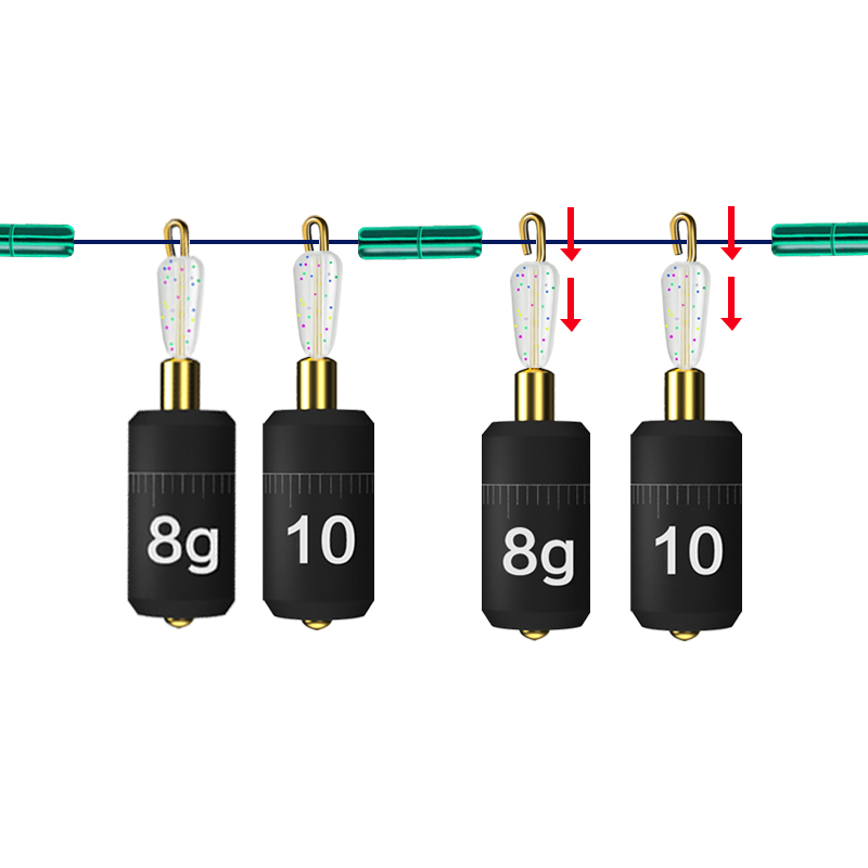 迈友新款可拆卸跑铅滑铅免调漂铅坠一体式防缠绕跑铅开口咳嗽铅坠-图3