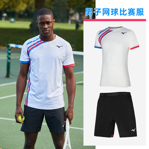 Mizuno美津浓网球T恤男短袖夏季速干上衣专业运动羽毛球服网球服 - 图0