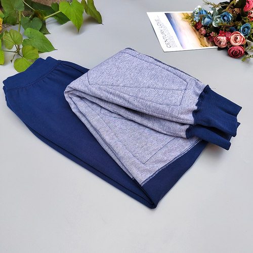 加护膝秋裤男士纯棉中老年人宽松内穿保暖秋冬季老式加厚棉毛衬裤 - 图3