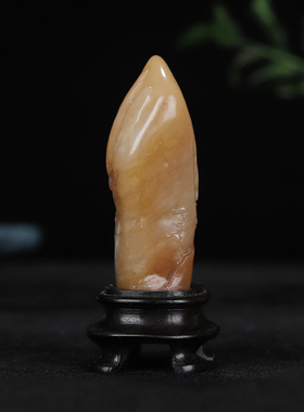 《踏雪寻梅》寿山石银裹金田黄石 桌面摆件 送礼老师长辈领导礼物