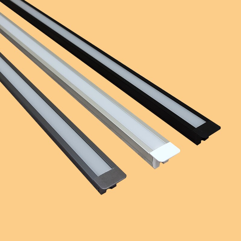 led线条灯嵌入式暗装灯槽橱柜灯层板黑色U型灯带铝槽15X12MM外壳_虎窝淘