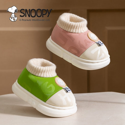 儿童棉拖鞋包跟冬季男童室内居家鞋男孩防滑小孩保暖女童宝宝棉鞋 - 图0