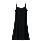 Длинный кружевной топ с чашечками, майка топ, черное платье-комбинация, платье, юбка, средней длины