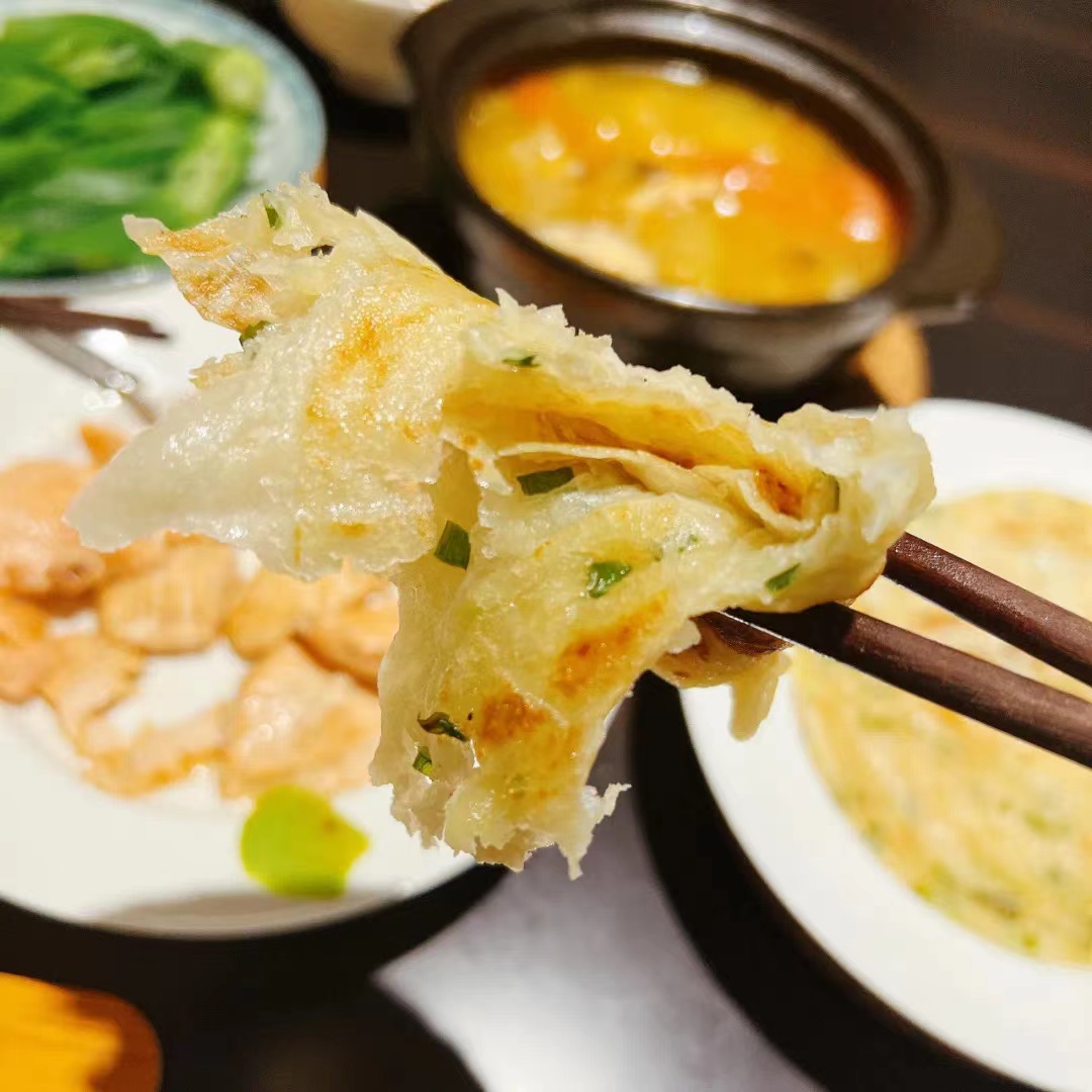 魔域桃源黄油葱油饼梅干菜饼健康早餐无起酥油速食手撕千层手抓饼 - 图2