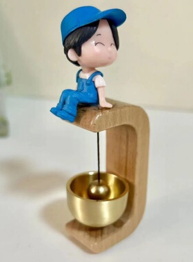 多巴胺门铃进门铃铛提醒器入户门铃实木风铃迎客门铃日式门铃