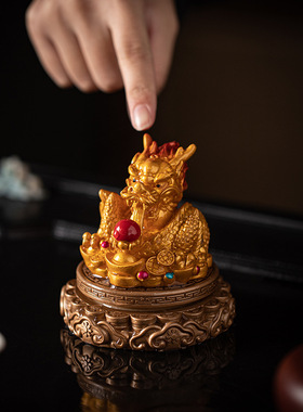 祥龙戏珠变色茶宠摆件招财生肖龙茶道茶玩精品可养茶桌茶盘装饰品