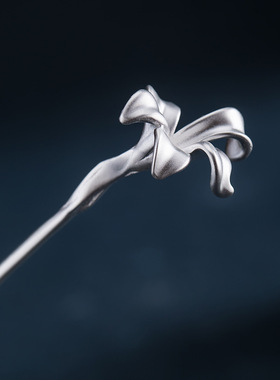 国潮鸢尾发簪女古风汉服旗袍配饰