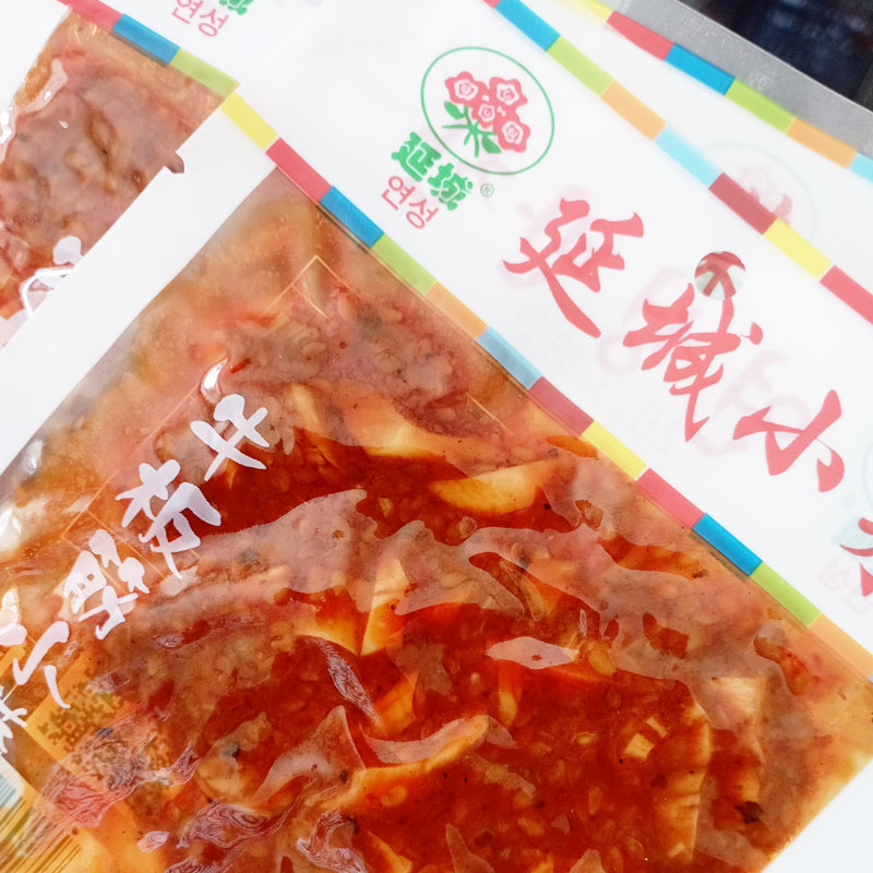 延吉延边特产美食延城小菜牛板筋甜辣便携小包装儿时经典零食10袋 - 图0