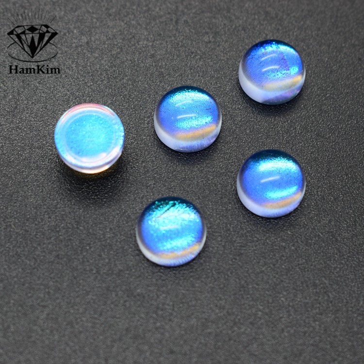 紫罗兰色彩箔琉璃圆形5-6-8mm平底素面宝石裸石diy未镶嵌耳钉吊坠,淘宝优惠券,粉丝福利购,淘宝优惠卷