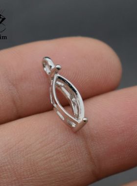 马眼吊坠空托树叶女生未镶嵌宝石