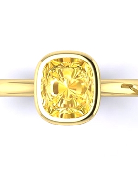 闪亮仿鹅黄钻粉钻简约款一克拉