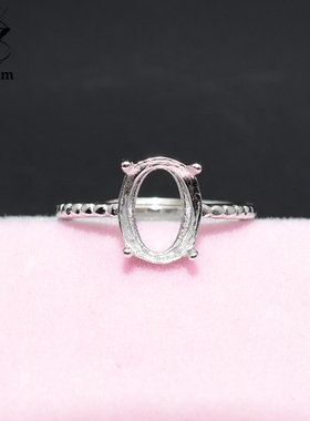 纯银蛋形时尚风未镶嵌活口女戒