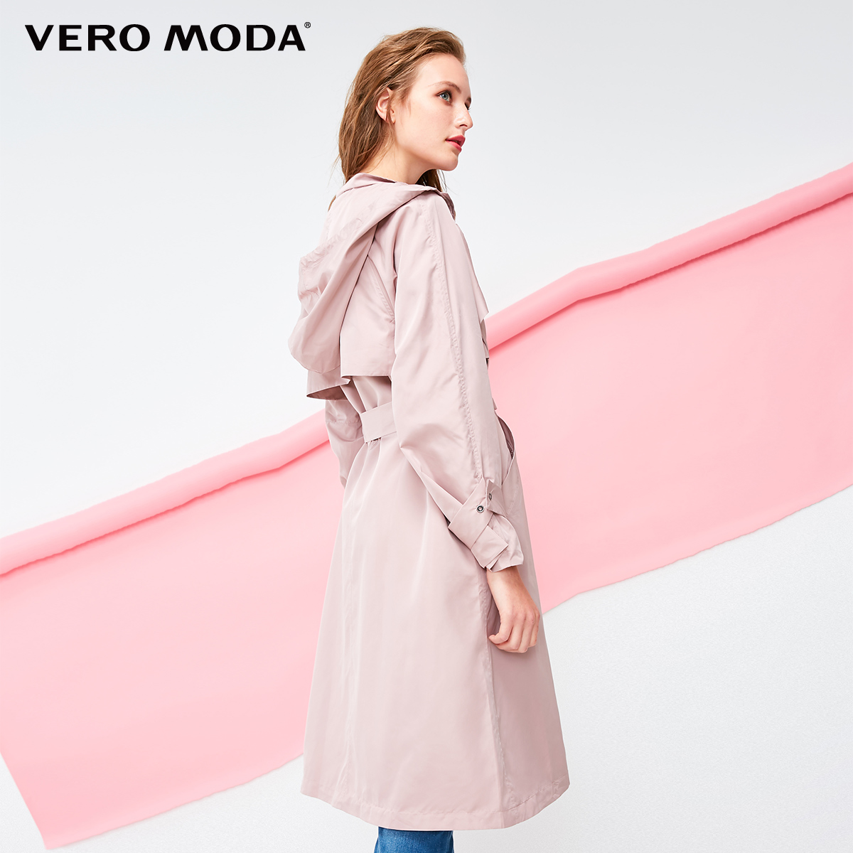 318321504 新款翻领连帽系带中长款风衣外套女 VeroModa 折 5 件 2 318321504 新款翻领连帽系带中长款风衣外套女 VeroModa 折 5 件 2