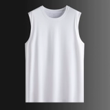 Летняя футболка без рукавов, тонкая шелковая майка, дышащий быстросохнущий жилет для спортзала, для бега