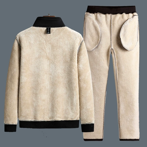 Утепленный комплект для отдыха, удерживающий тепло спортивный костюм для пожилых людей, для бега, для среднего возраста