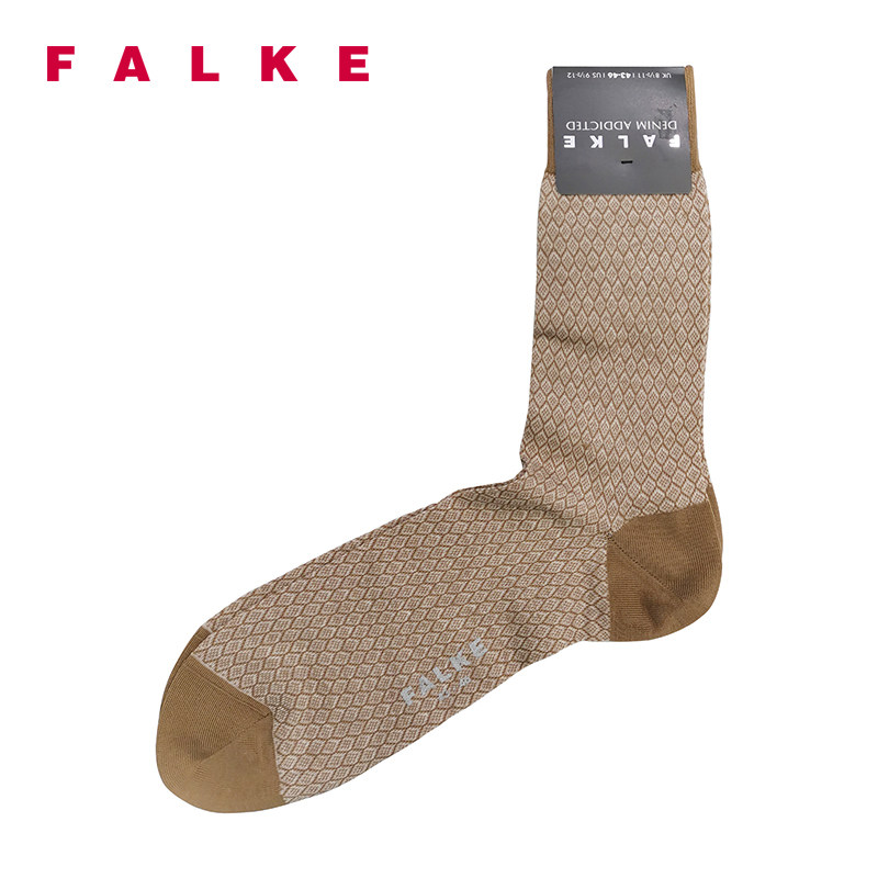 falke中筒jeansshades菱形格男袜 falke短袜/打底袜/丝袜/美腿袜