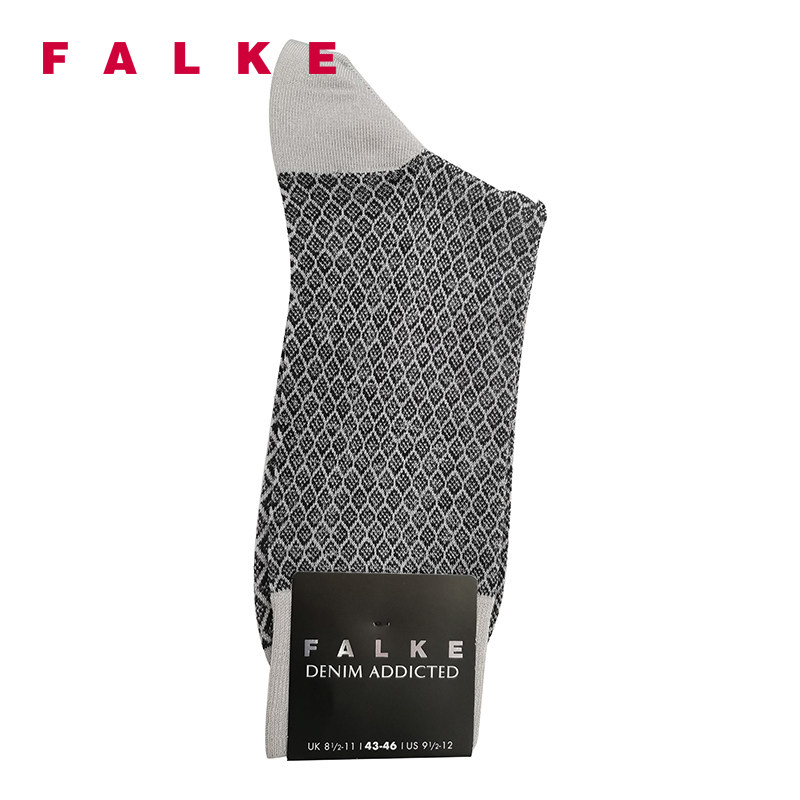 falke中筒jeansshades菱形格男袜 falke短袜/打底袜/丝袜/美腿袜
