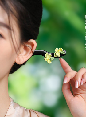黑檀木发簪女古风送女友