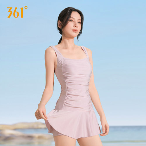 361泳衣女款2026新款高级感连体泡温泉微胖遮肉显瘦女孩成人泳装 - 图1