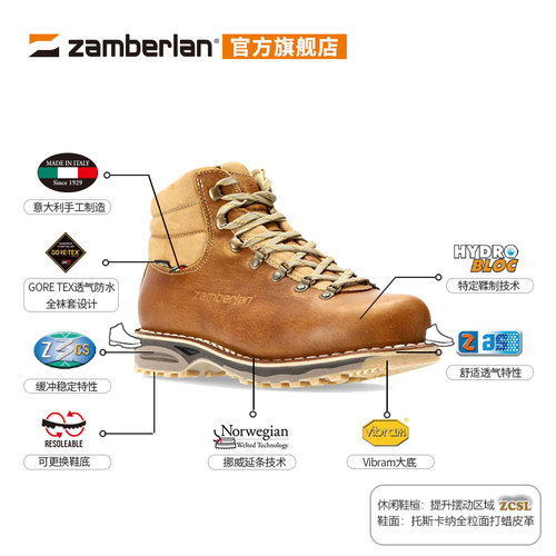 Zamberlan赞贝拉Z85周年纪念款户外GTX防水徒步登山鞋工装鞋靴子 - 图1