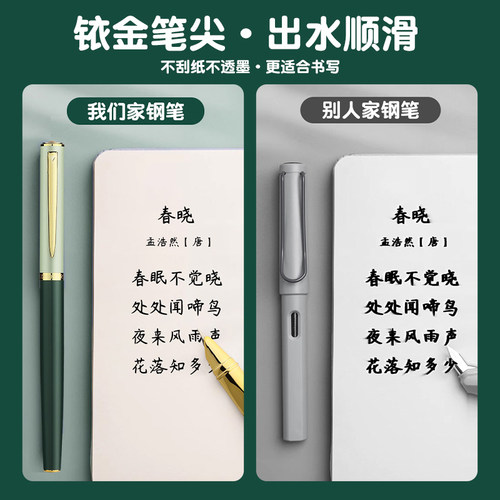 英雄钢笔小学生专用练字三年级儿童礼物A10墨囊可换墨水笔官方旗舰刻字暗尖0.38包头初学者正姿男女四五年级 - 图2