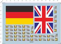 63397 American Flag German Flag Dairy God Civil Model Bar 1 24 Ferrari Motor model Water sticker label