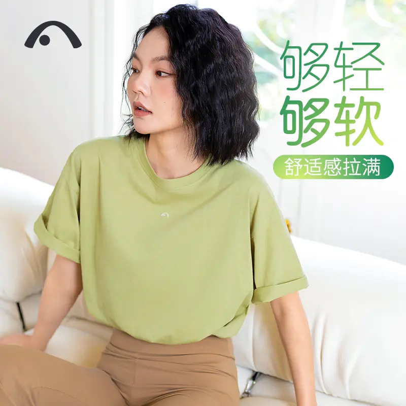 爱暇步瑜伽服新款运动健身上衣宽松短袖t恤女休闲运动罩衫普拉提 - 图0