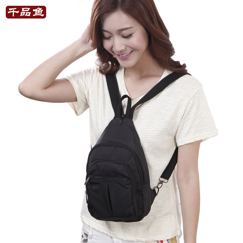 韩版迷你胸包运动旅行背包潮流红包 千品鱼女士包袋