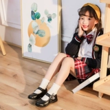 Девочки кожаная обувь 2022 Новая 鞋 Принцесса обувь храбрый черный мягкий конус  钲 钲 钲 钲 钲 钲 钲 钲 钲 钲 钲 钲