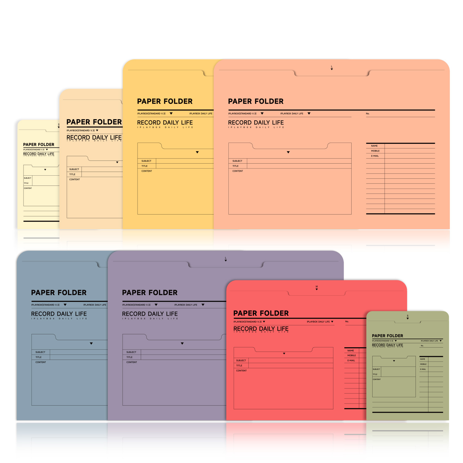 日本iPlaybox复古纸质档案袋A4文件夹资料袋票据收纳相片纸袋信封 - 图0