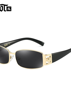 复古风格小框金丝眼镜