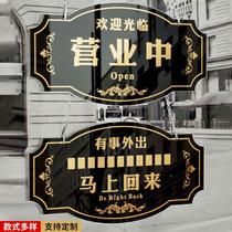 Acrylic is in business Two-sided listing Store business hours Welcome to the rest of the Cue Card Pendant