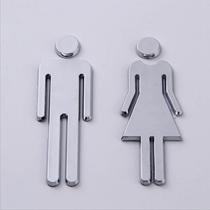 Men and women restroom washroom Toilet Door Cards Cue Acrylic Signs Abs Electroplating Fine Logo Customisation